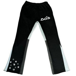 Black/White Flare Sweatpants